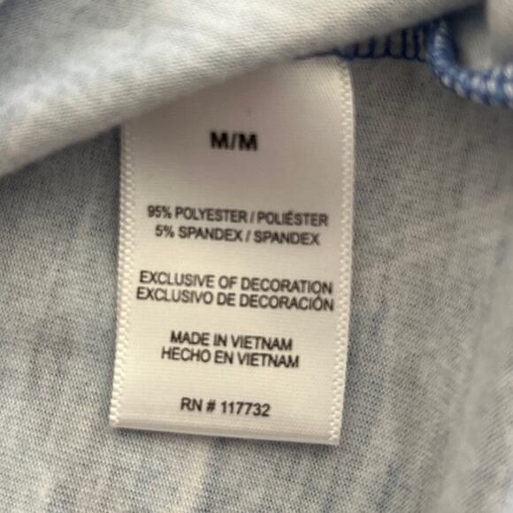 ZeroXposur Quick Dry Athletic Dress Medium Blue Palm Tropical Print Racerback - Picture 5 of 10